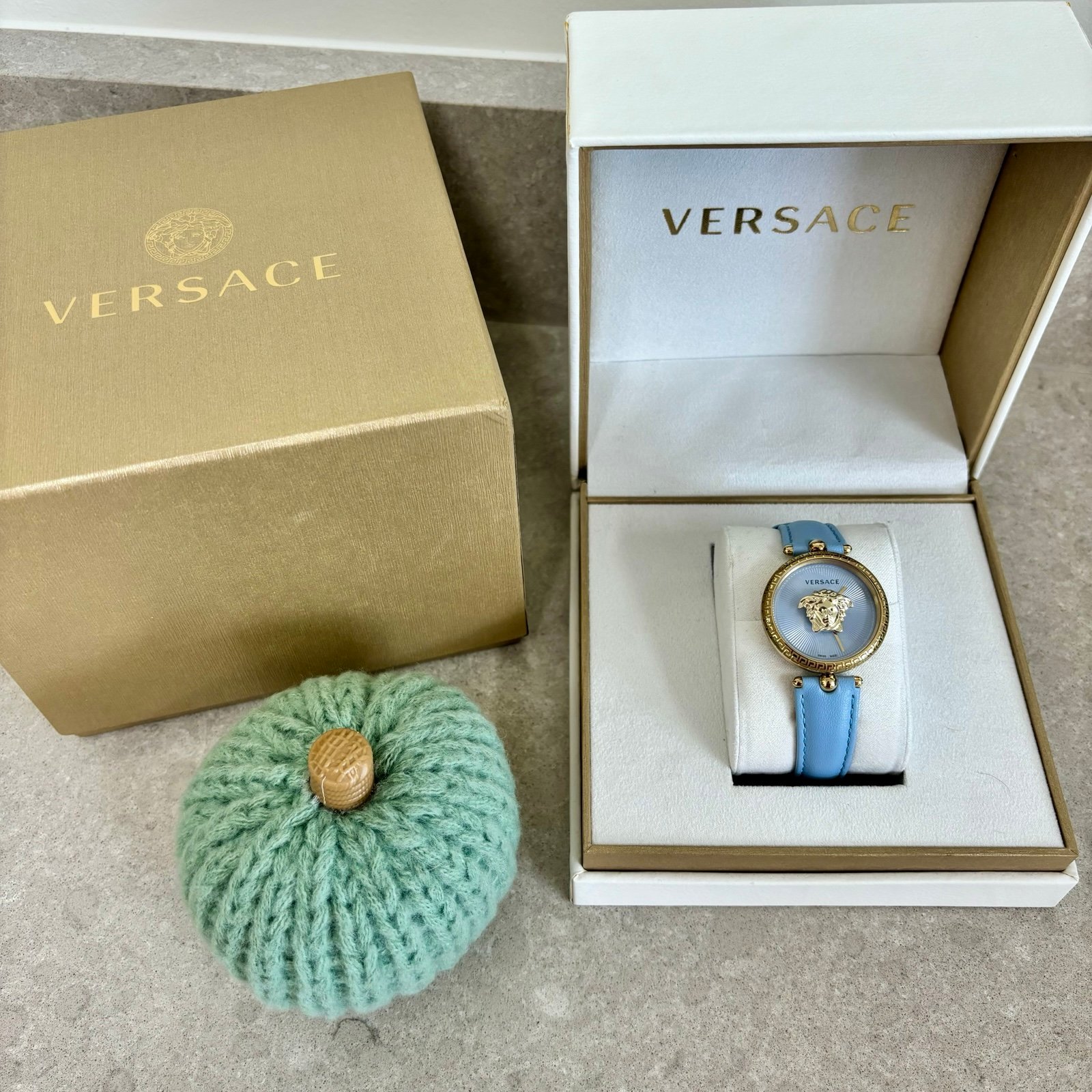Versace Palazzo Women’s Pale Blue Watch