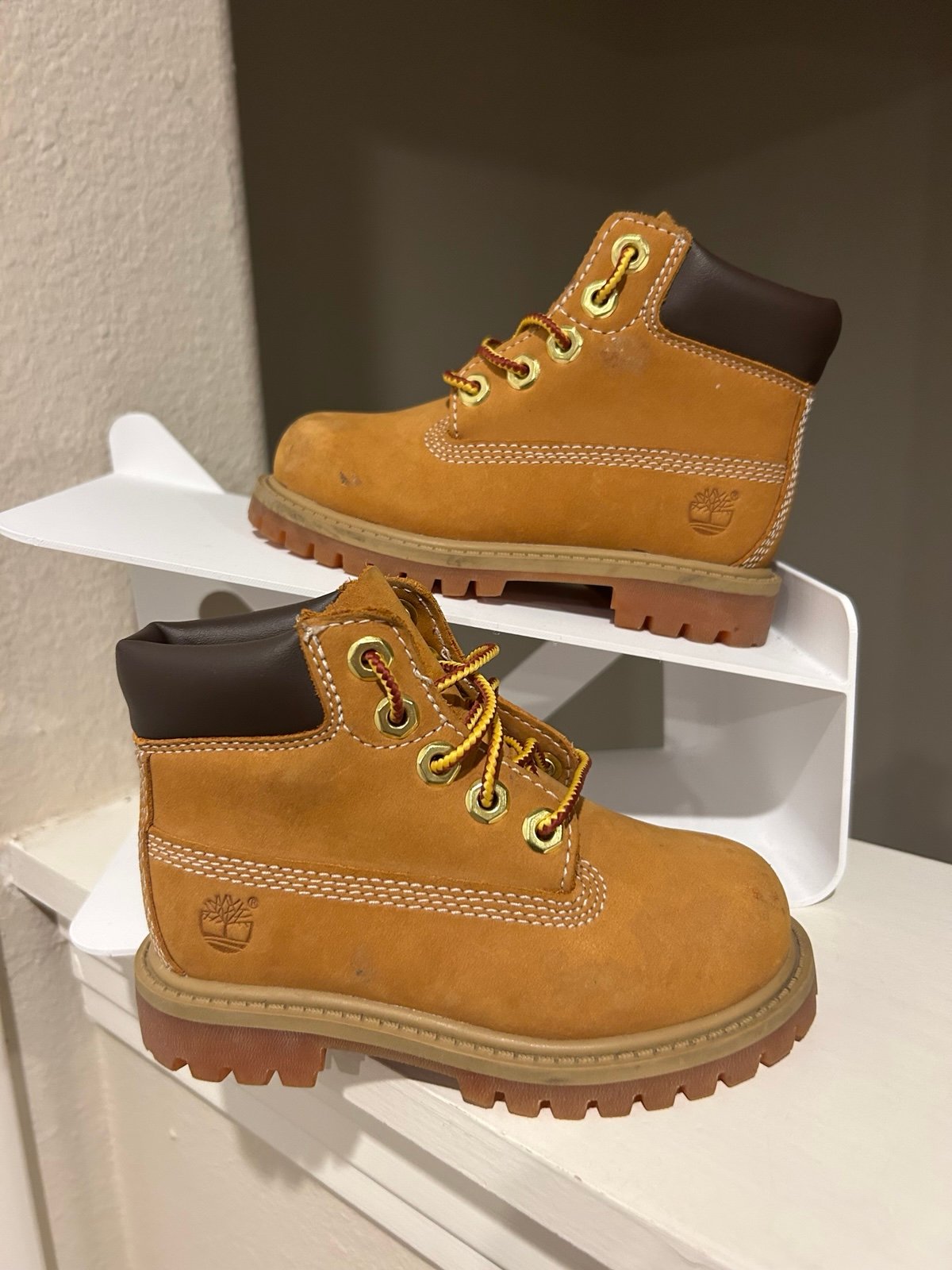 Timberland 6 Inch Premium Toddler Size 7C Brown Athletic Leather Ankle Boots