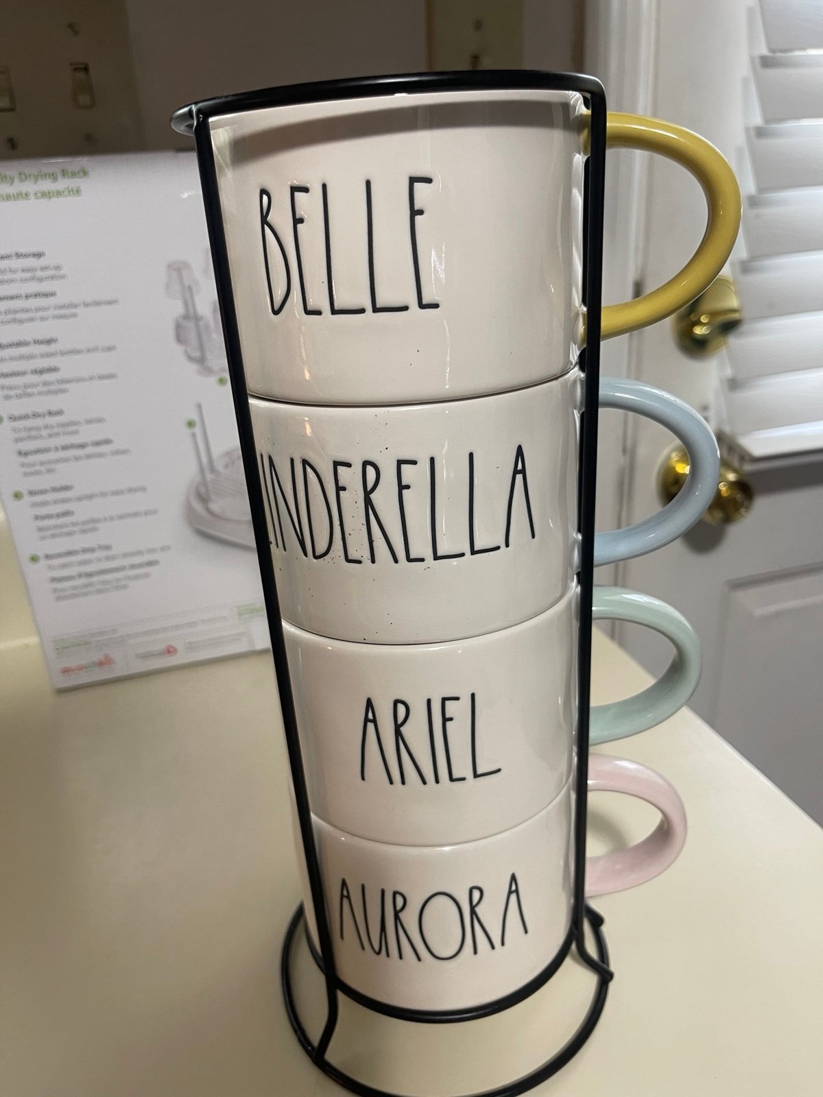 Rae Dunn Disney Princess Mugs- set 4