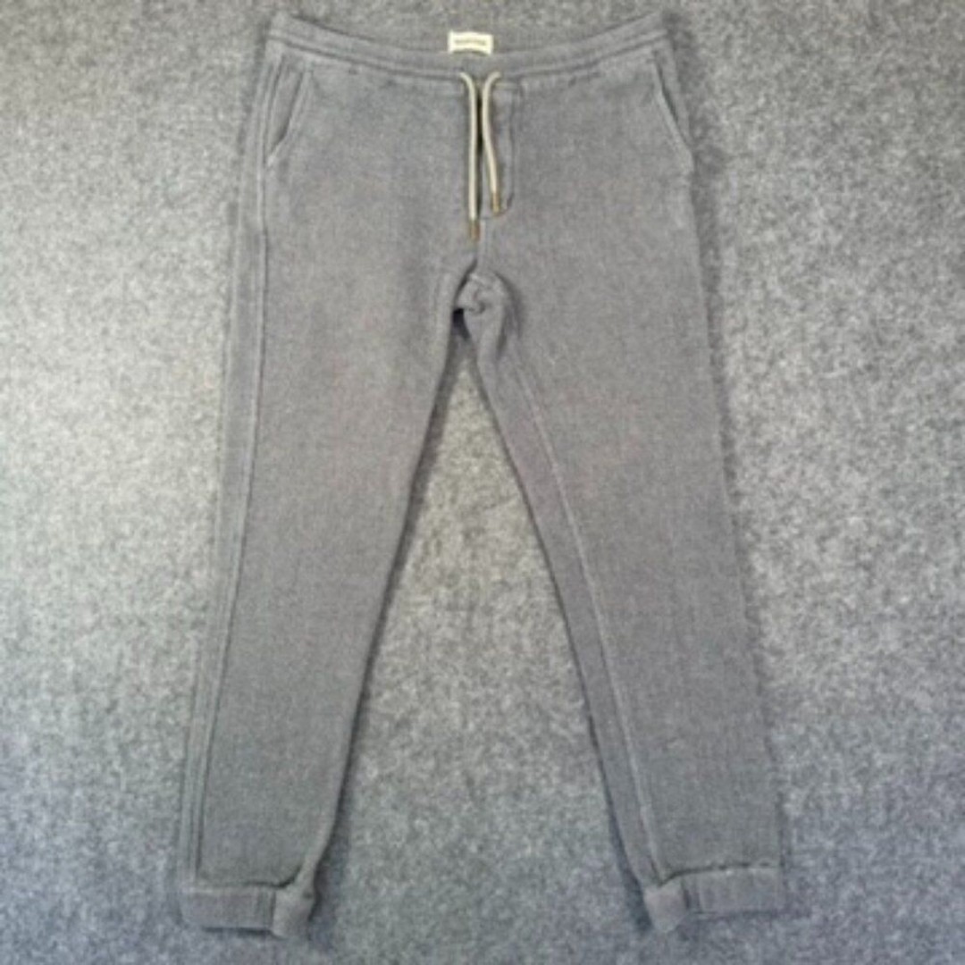 Taylor Stitch Pants Men Medium The Apres Jogger Waffle Knit Organic Cotton Grey
