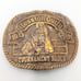 Hesston Outfit Rodeo Belt Buckle NOS 1985 Tournament Vintage Cowboy Western Wear