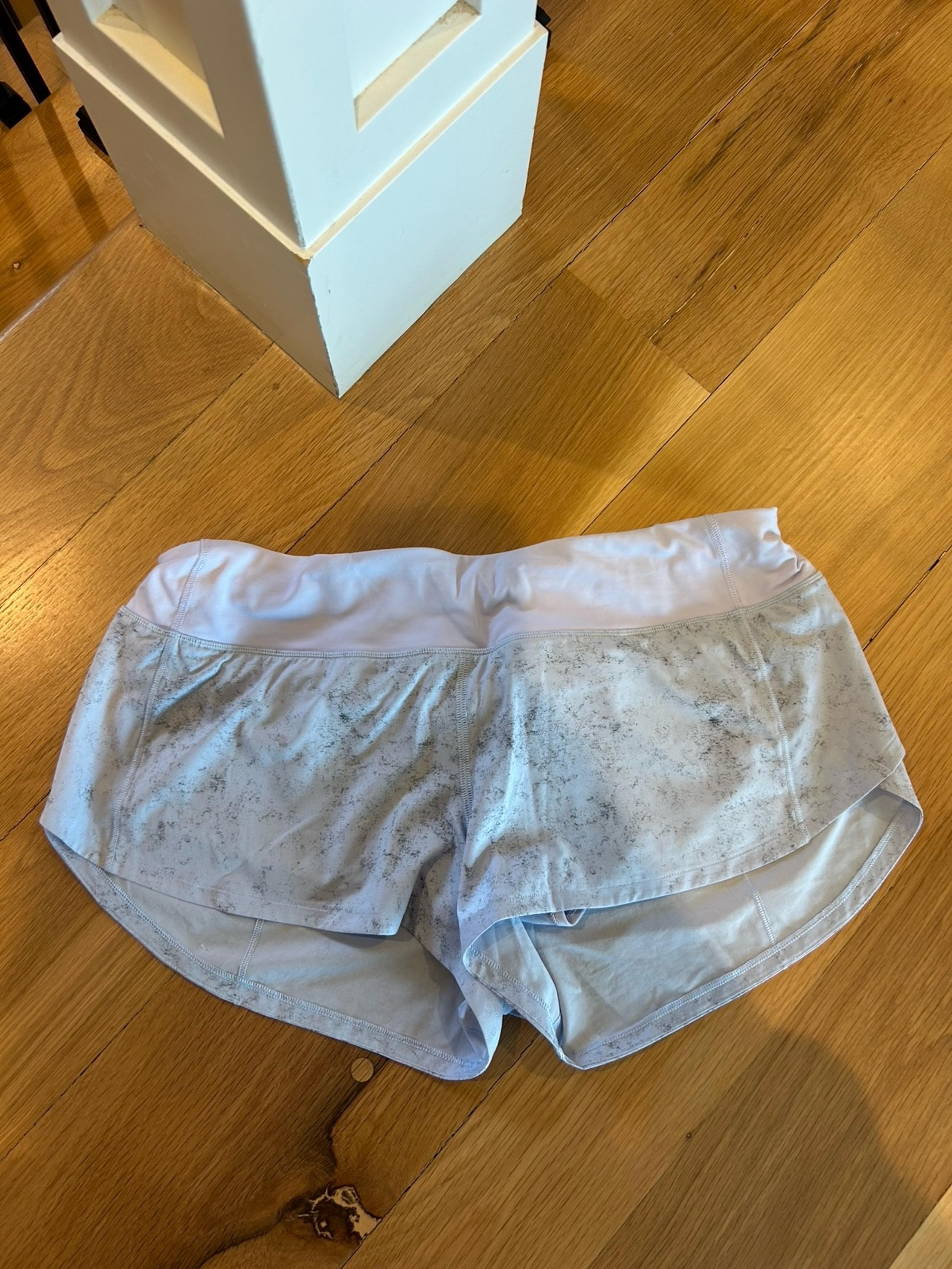 Lululemon Speed Up Women's Blue Marble Shorts 8
