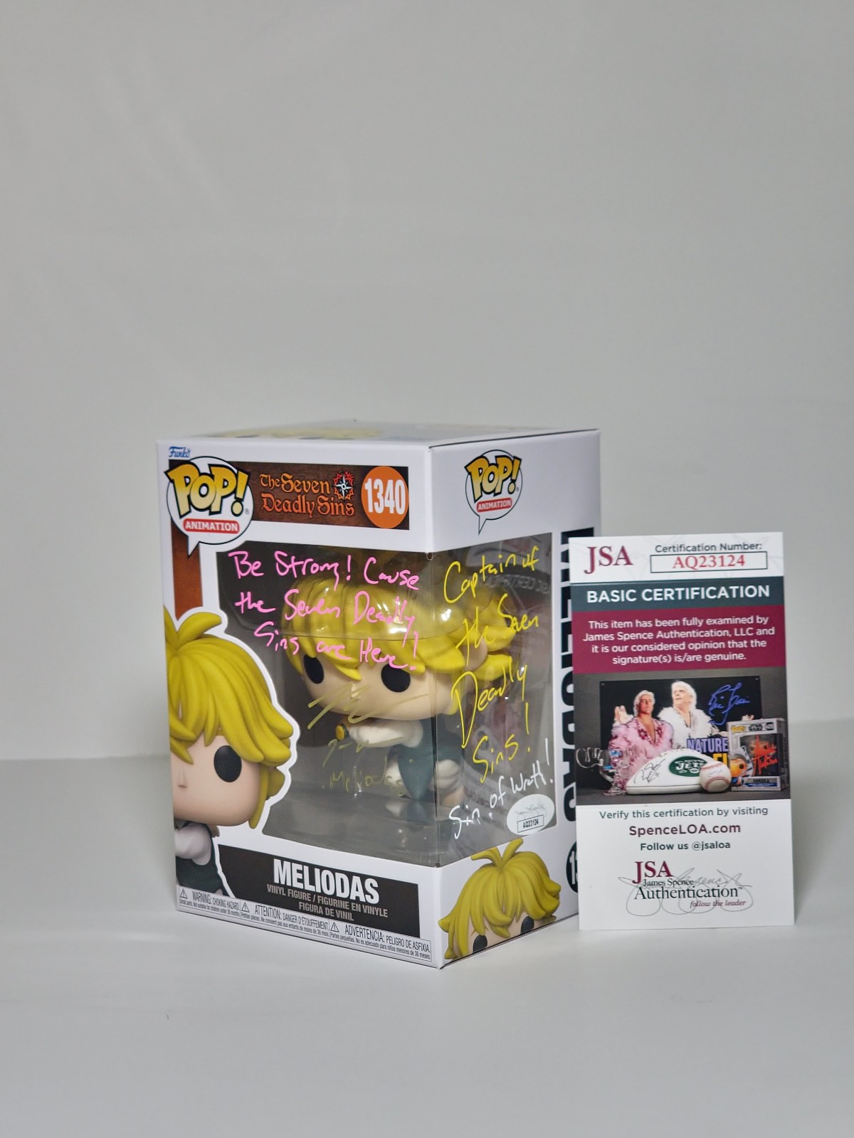 Autographed Meliodas Funko pop