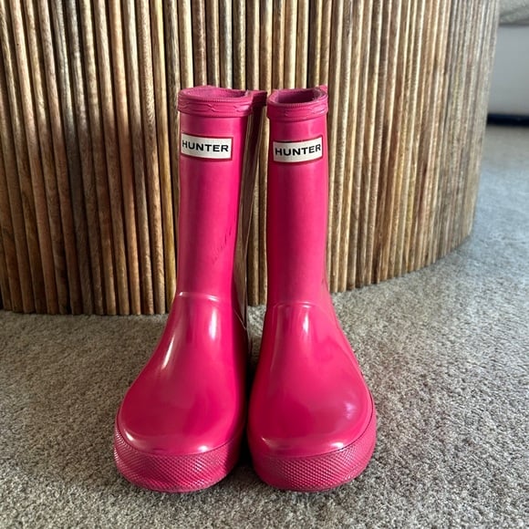 Hunter Boots Kids First Classic Rain Boots - Kid’s Size 12 - Pink Gloss