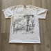 Men's Vintage Y2k Element Skeleton Scarecrow White Skate Skateboarding Shirt M