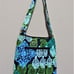 Vera Bradley zipper hipster green forest leaf shoulder crossbody bag purse women
