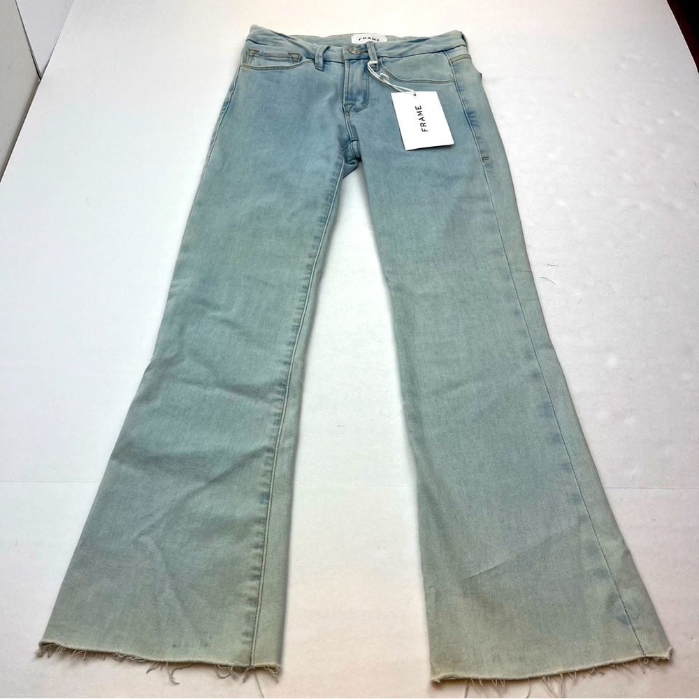 Frame Le Crop Mini Boot Cut Denim Jeans Womens Size 23 Mid-Rise Blue NEW