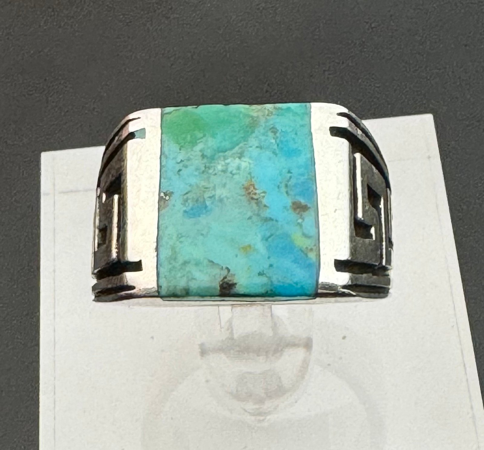 genuine turquoise size 9,10,12 option sztec style ring