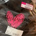 Thirty-One Stand Tall Bin Black Twill Stripe Pink Heart Storage Bin Organizer