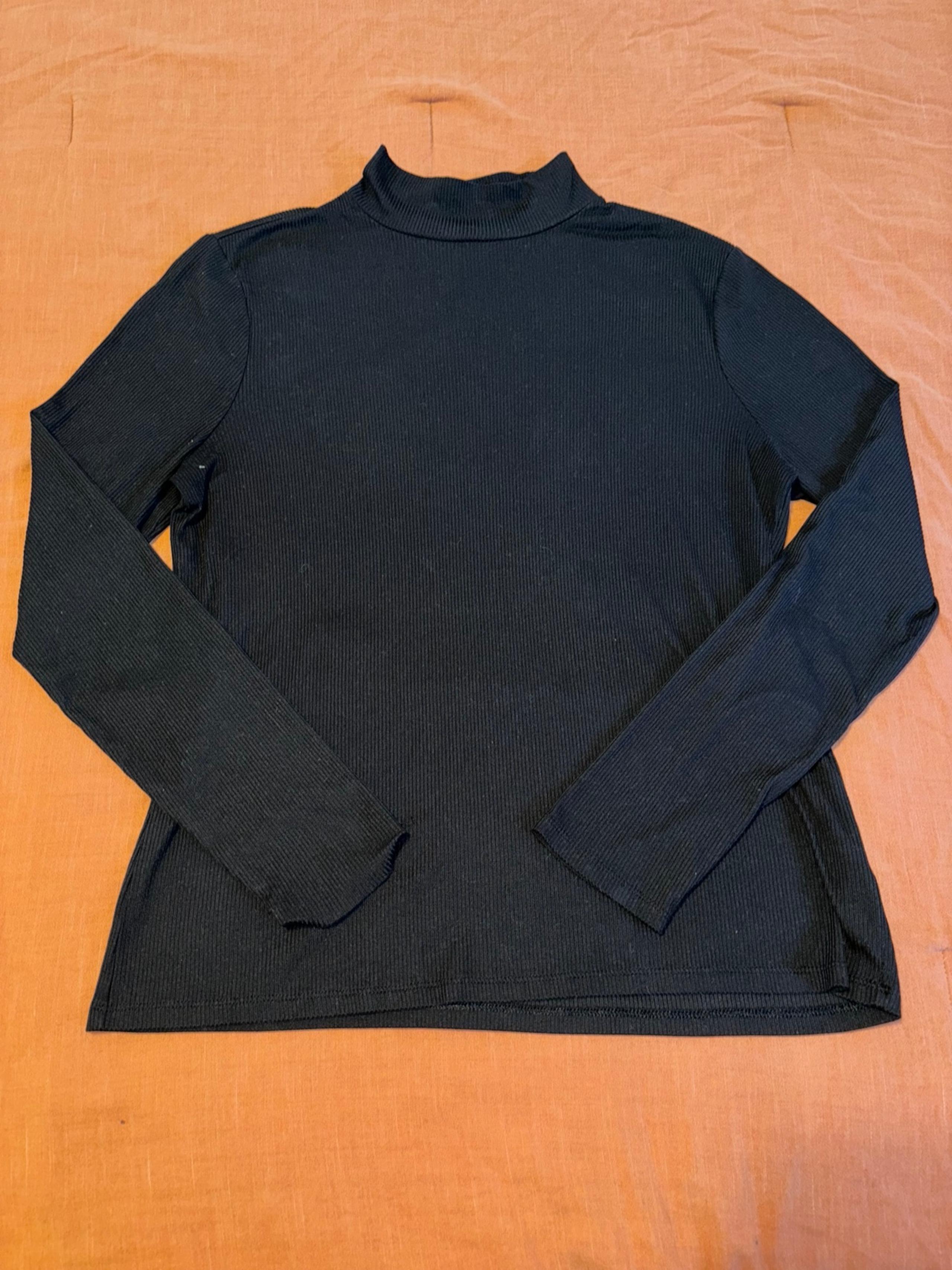 Black Mock Neck Long Sleeve