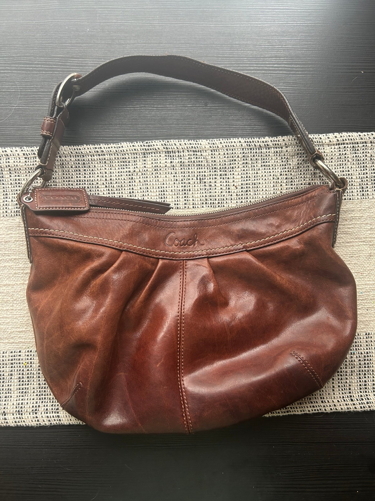 Coach SoHo Pleated Leather Hobo Shoulder Bag