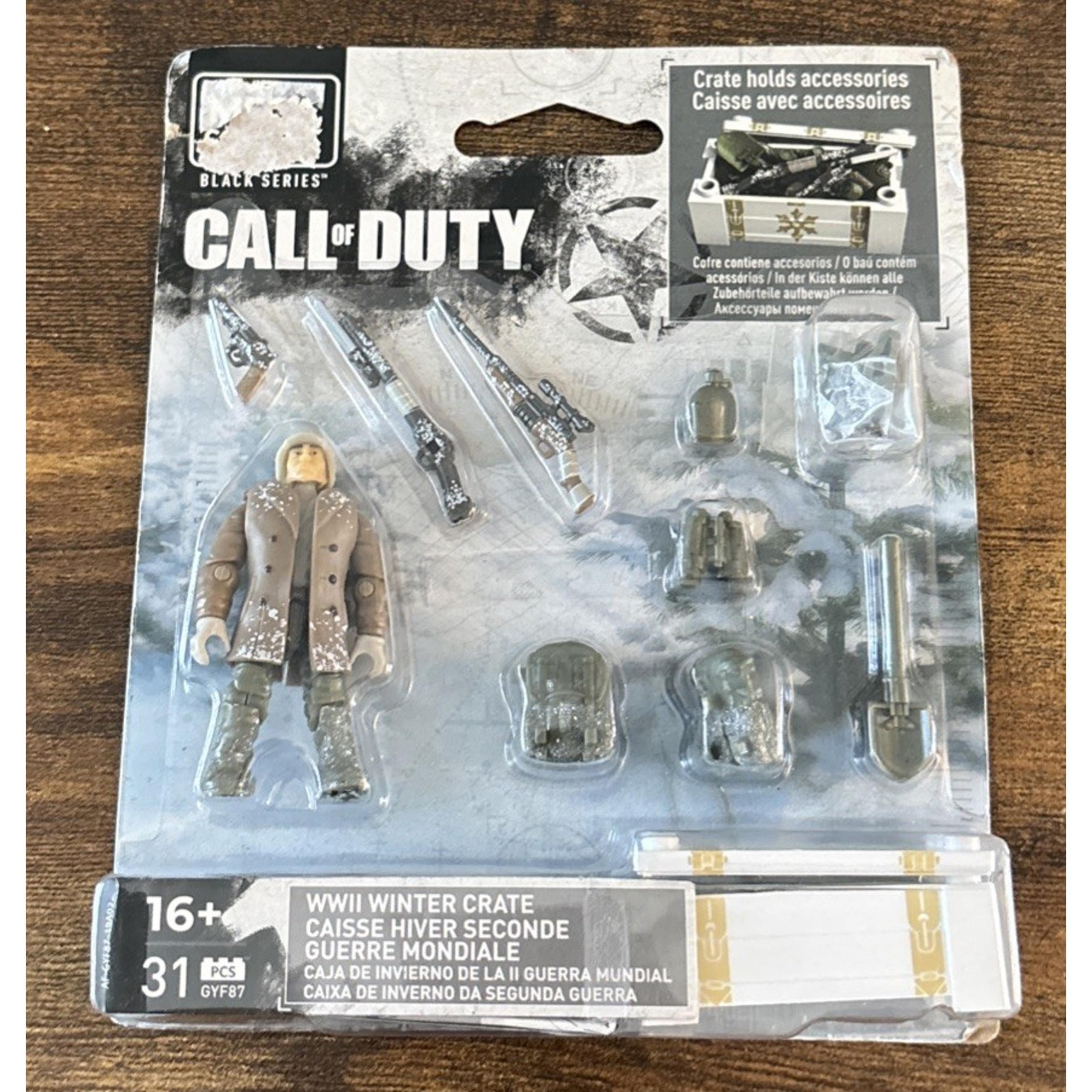 Mega Construx Black Series CALL OF DUTY WWII Winter Crate GYF87 31 pcs Mattel