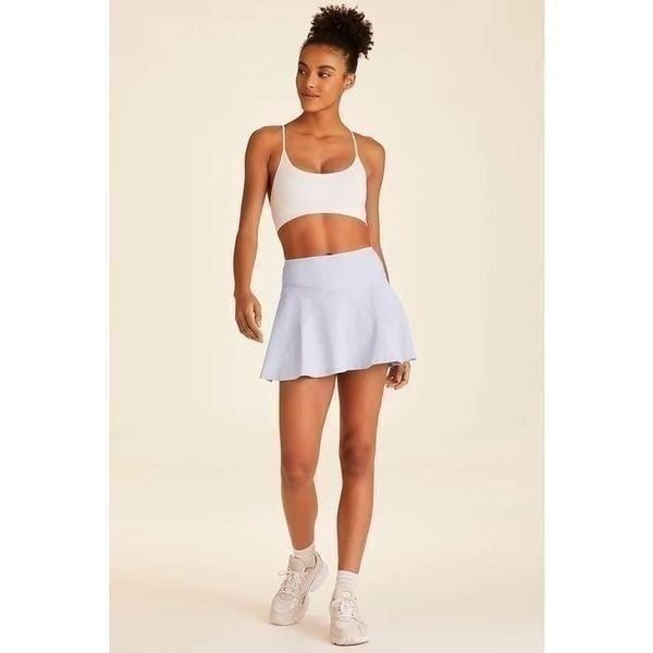 Alala rally tennis skirt sz Large NEW - blue- mesh perforated