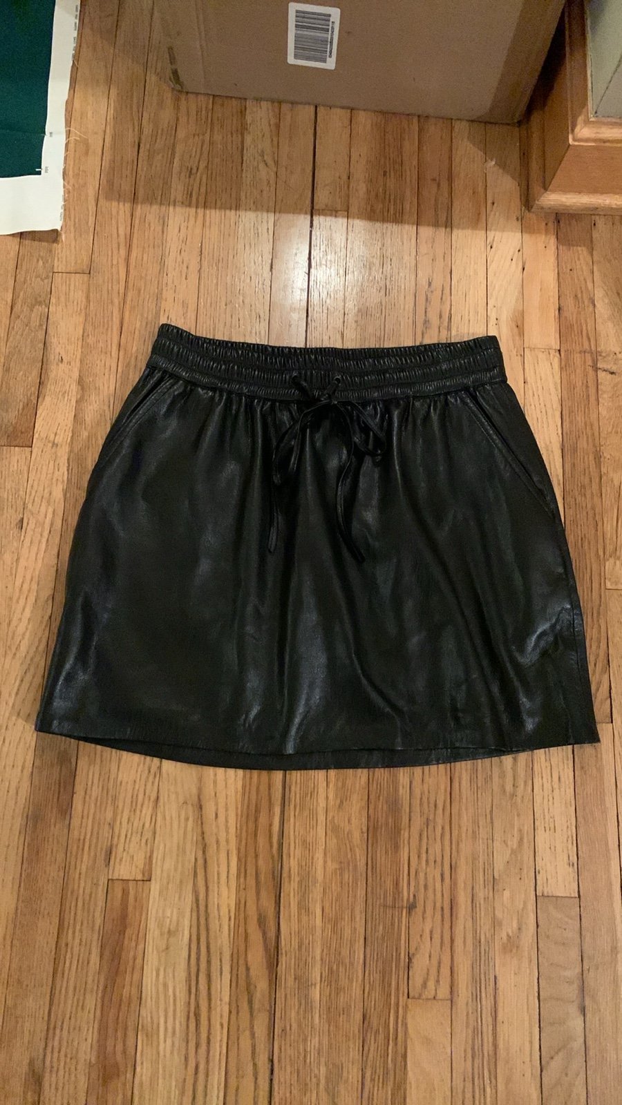 Good American Better Than Leather Mini Skirt Large