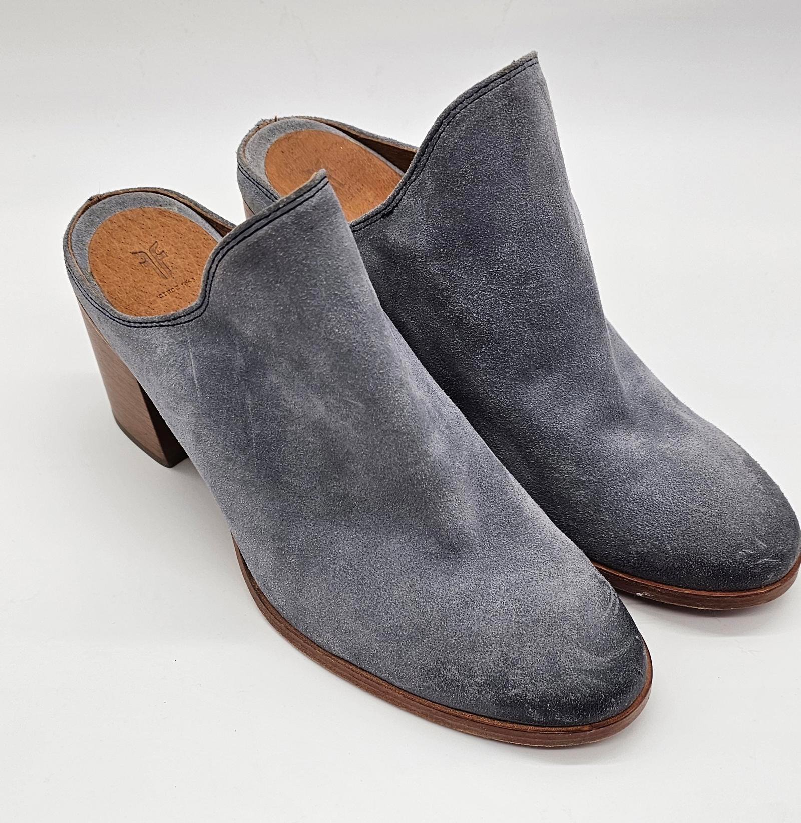 FRYE Suede Mules- Women NAOMI gray 9.5 nwob