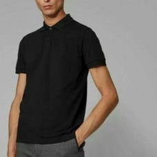 HUGO BOSS Regular Fit * 100% Pima Cotton Polo Shirt * Black * Size S-XXL