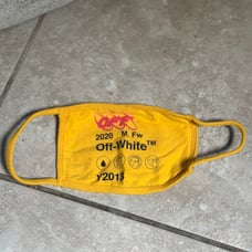 Off white face mask
