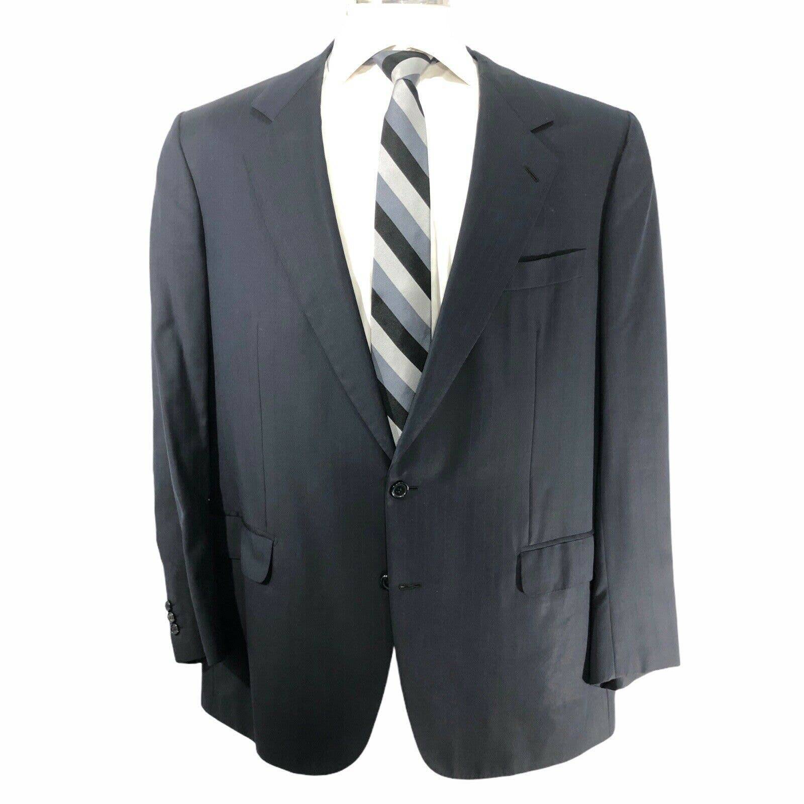 Brioni Navy 2 Button Sport Coat 44L