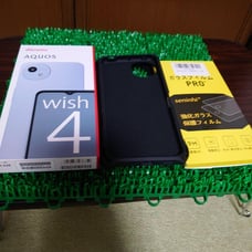 AQUOS wish 4 Light Blue phone and case