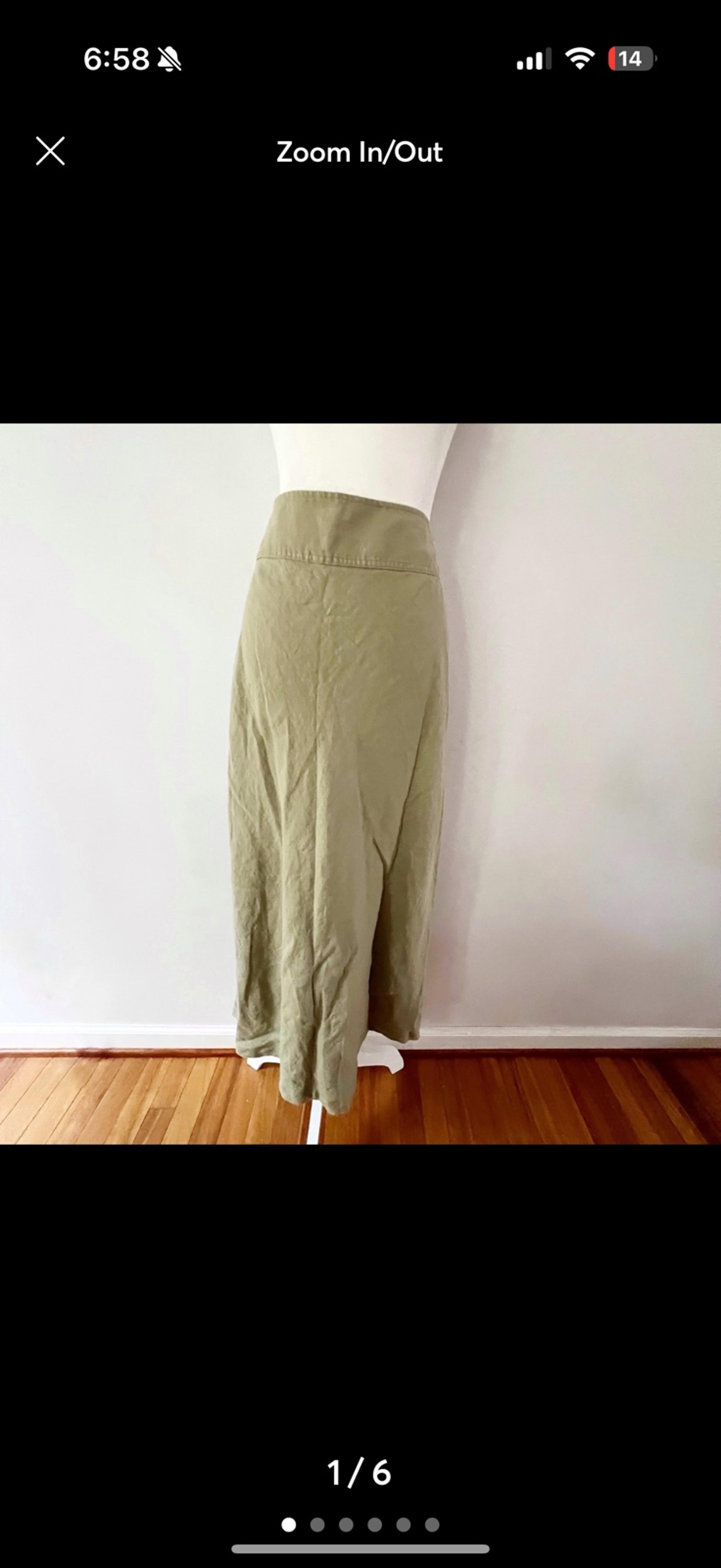 J Jill Linen A Line Maxi Skirt Women’s Size 14 Casual Neutral Business Casual