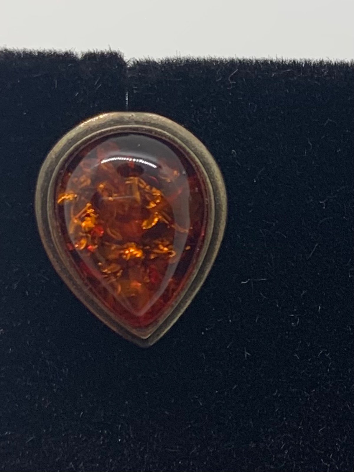Amber Teardrop Stud earrings