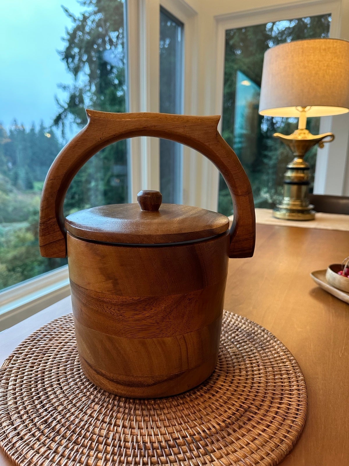 MCM Dansk Wooden Ice Bucket