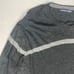 Northern Isles Men's Gray V-Neck Silk Cashmere Sweater Size Large Stripe