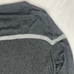 Northern Isles Men's Gray V-Neck Silk Cashmere Sweater Size Large Stripe