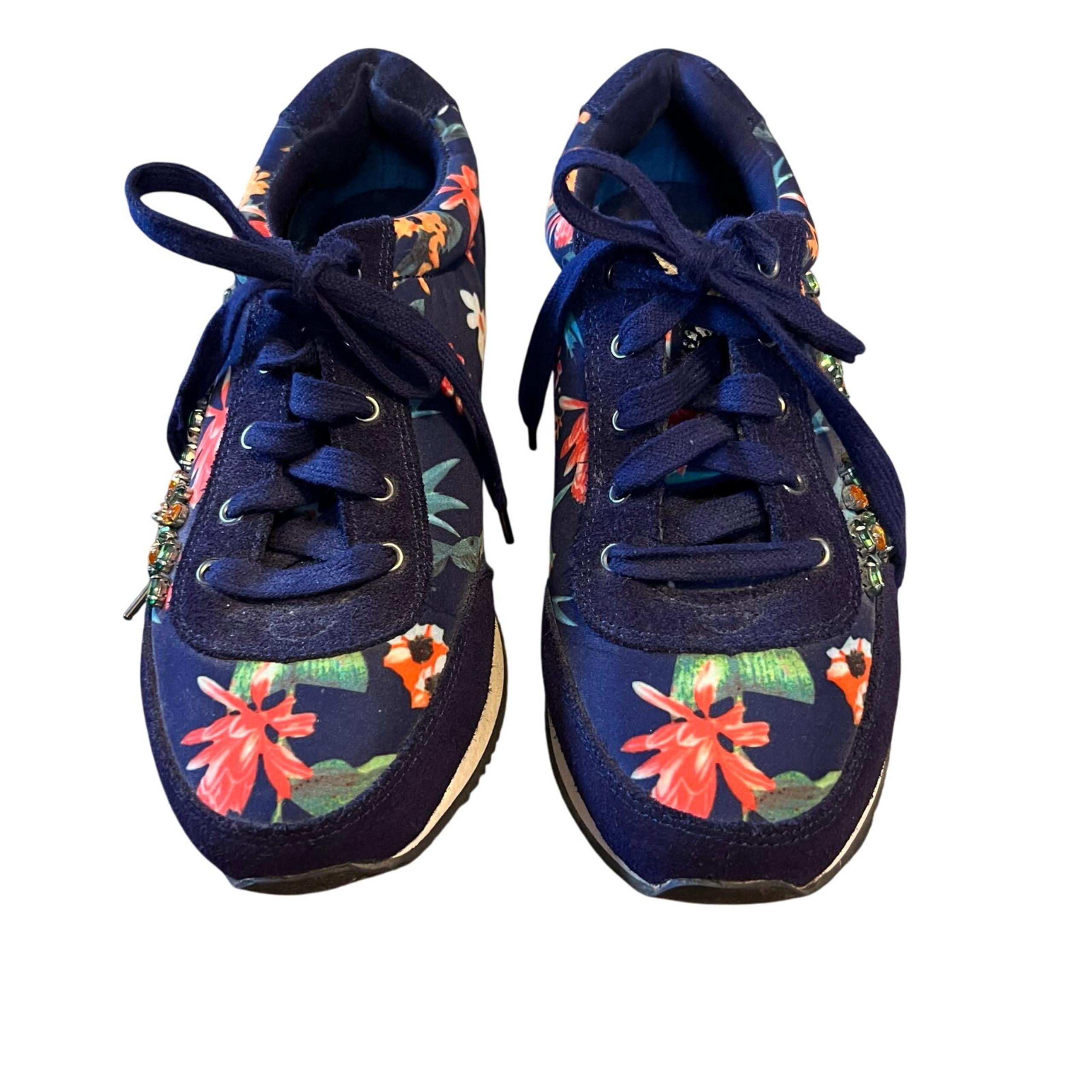 Yellow box Mellow Mat Navy Embellished Bling Boho Women's Shoes.  Size 8