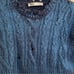 Zara Blue Foiled Cable Knit Cropped Sleeveless Sweater Vest Small