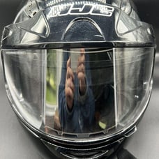 HJC Full Face Snowmobile Helmet Size L Black 2004 CL-MAX Vintage