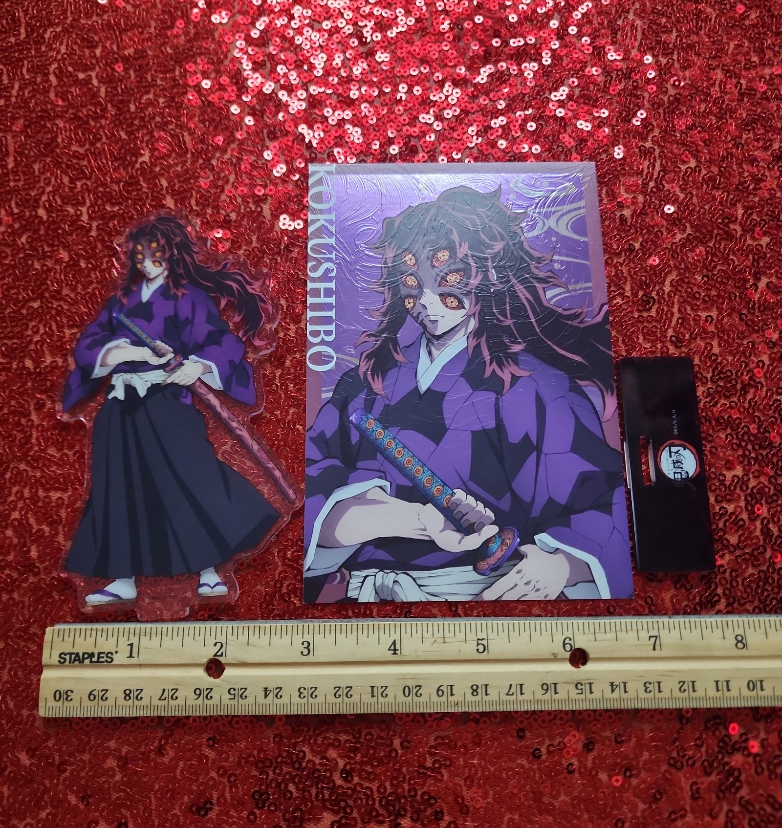 Demon slayer Kokushibo acrylic stand & postcard