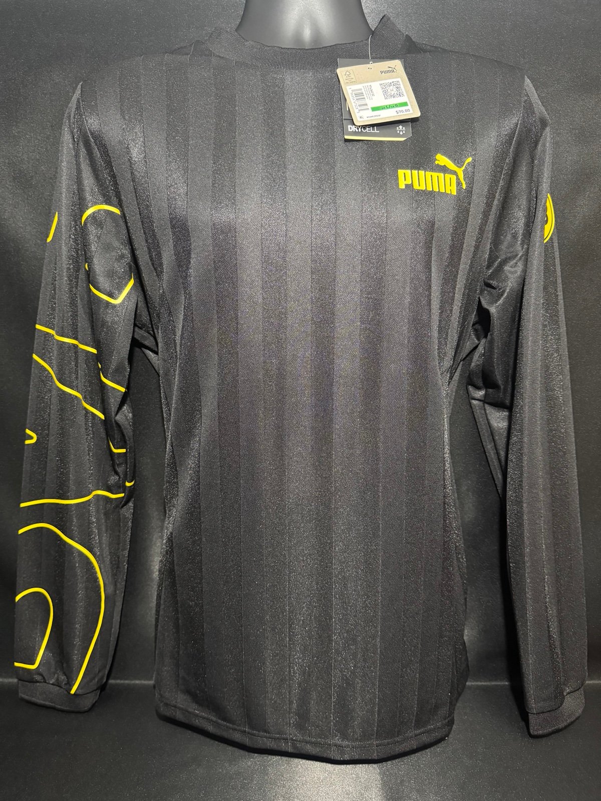 Puma BVB Borussia Dortmund 2023-24 FTBL Statement LS Shirt Men’s Size Large