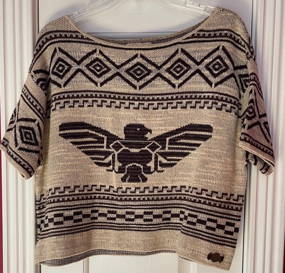 Denim and Supply Boat neck Sweater with Eagle Design in Size Small~NWT