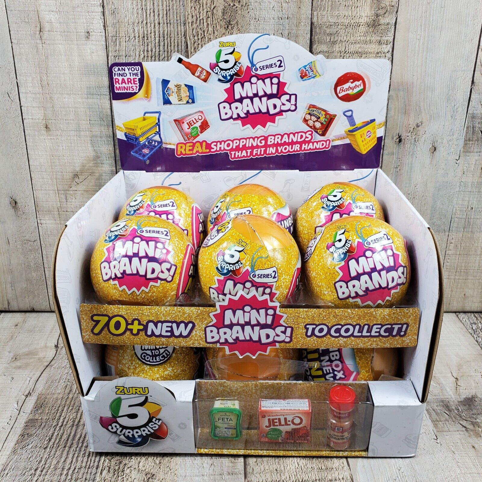 ZURU Mini Brands Mystery 12 Pack With Display Surprise Series 2 Yellow Balls NEW