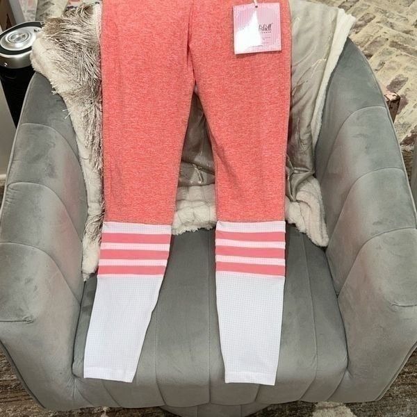 Bombshell sportswear sock leggings nwt orange sz m