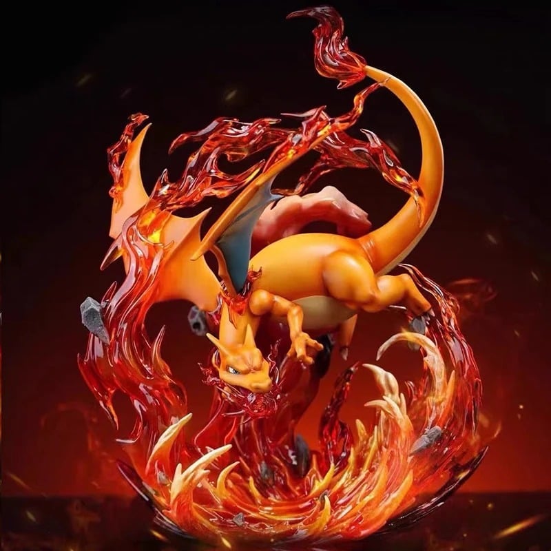 In stock Anime Pokemon Gk Charizard Figures 1/20 Amazing Museum Action Cute