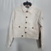 Daily Blue Bone Beige Bomber Denim Jacket Small