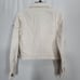 Daily Blue Bone Beige Bomber Denim Jacket Small