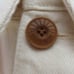Daily Blue Bone Beige Bomber Denim Jacket Small
