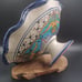 Vintage Handpainted Mexico Pottery Console Bowl - 7 T x 13.5 R