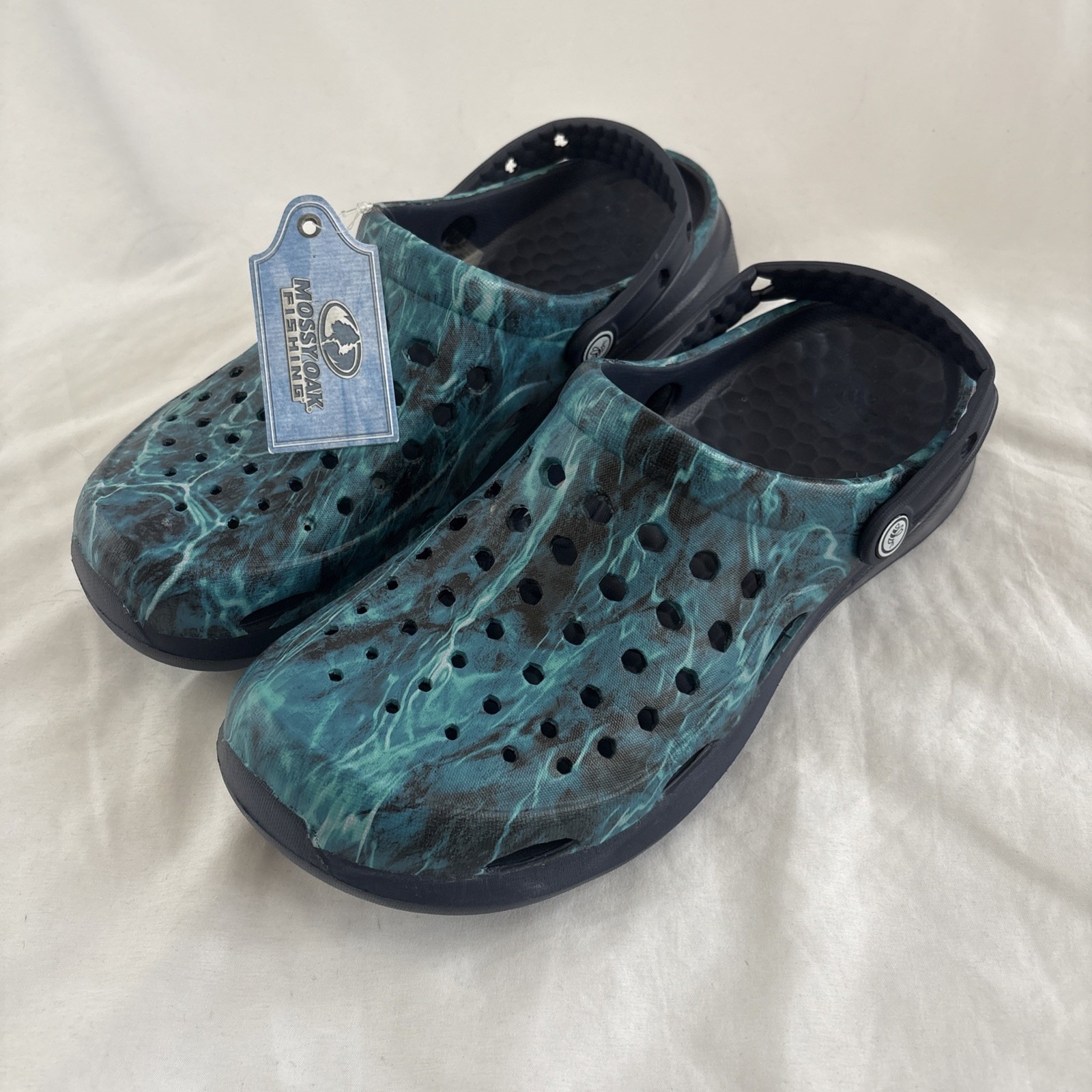 Joybees Unisex Mossy Oak Blue Camo Clogs Men 9 Women 11 NEW