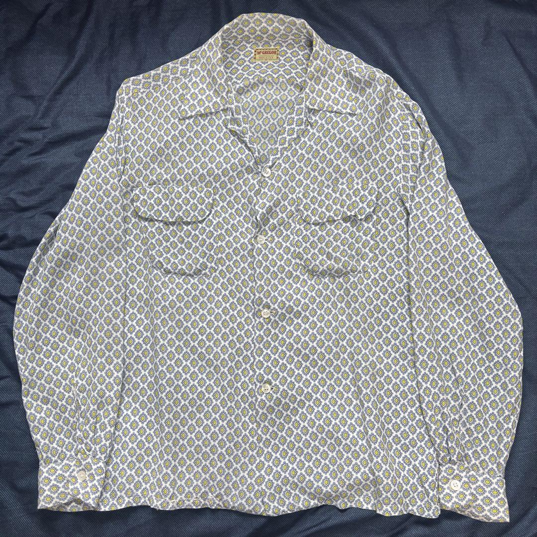 Vintage 1950's “mcgregor” Label Atomic Silky Rayon Hawaiian