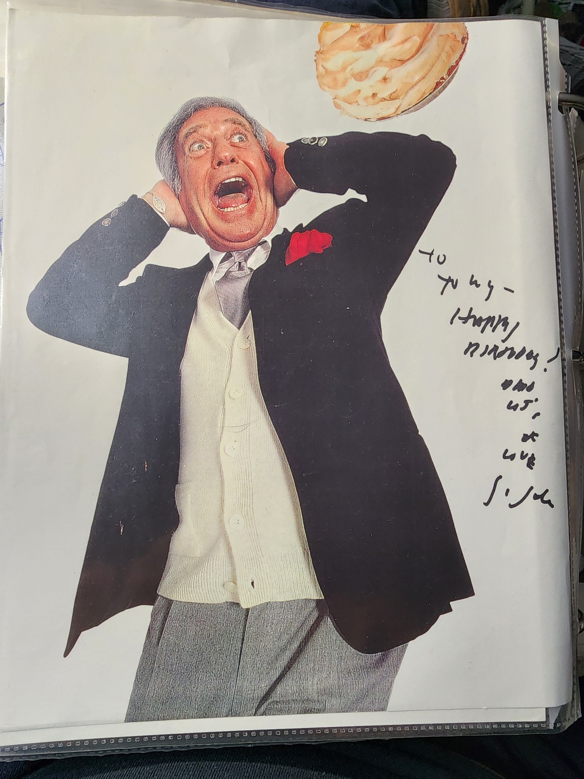 SOUPY SALES  AUTOGRAPH 8 1/2 X11- PHOTO SIGNED W/COA