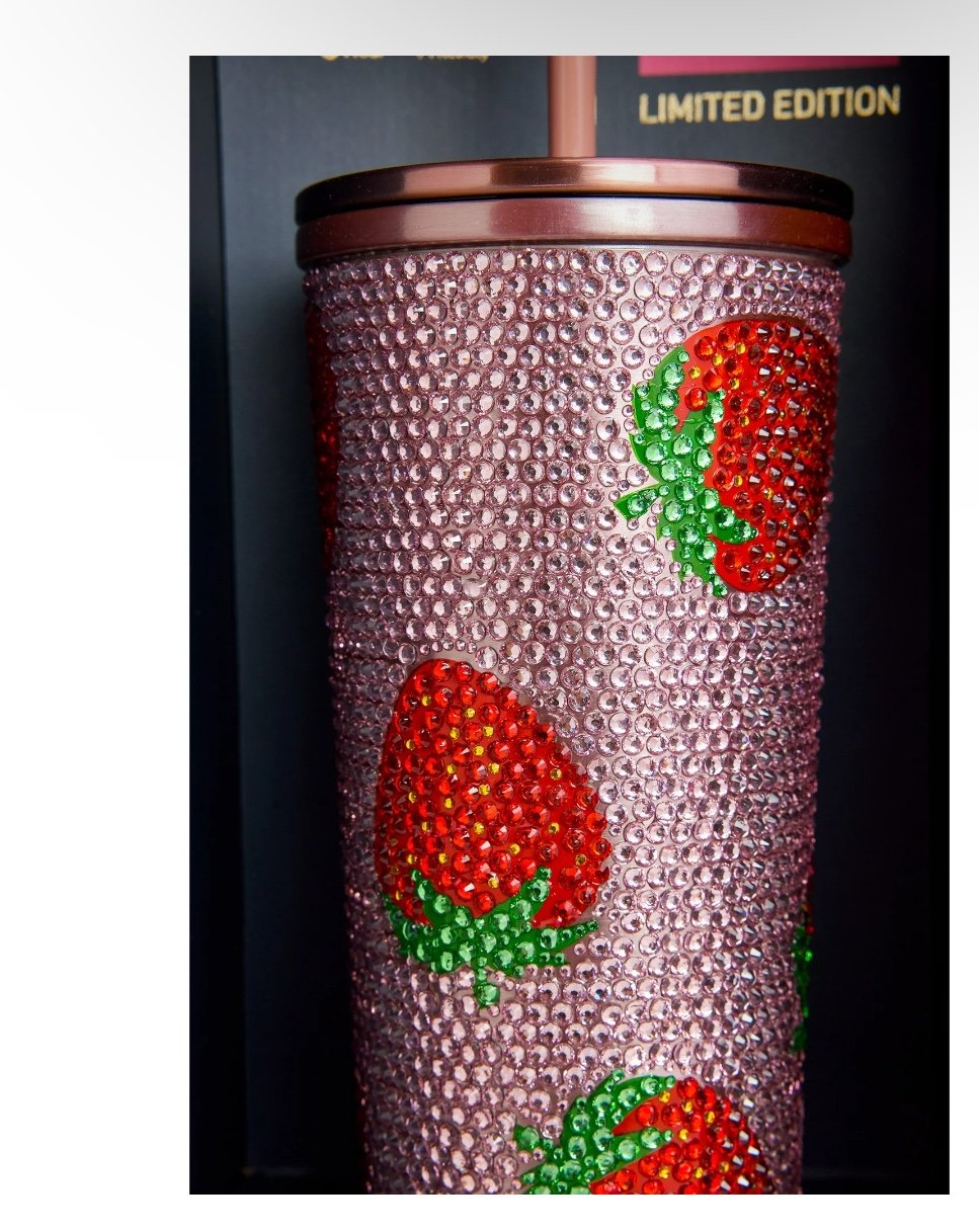 Hydrapeak 25oz Limited Edition Pink/Strawberry Rhinestone Tumbler Classic