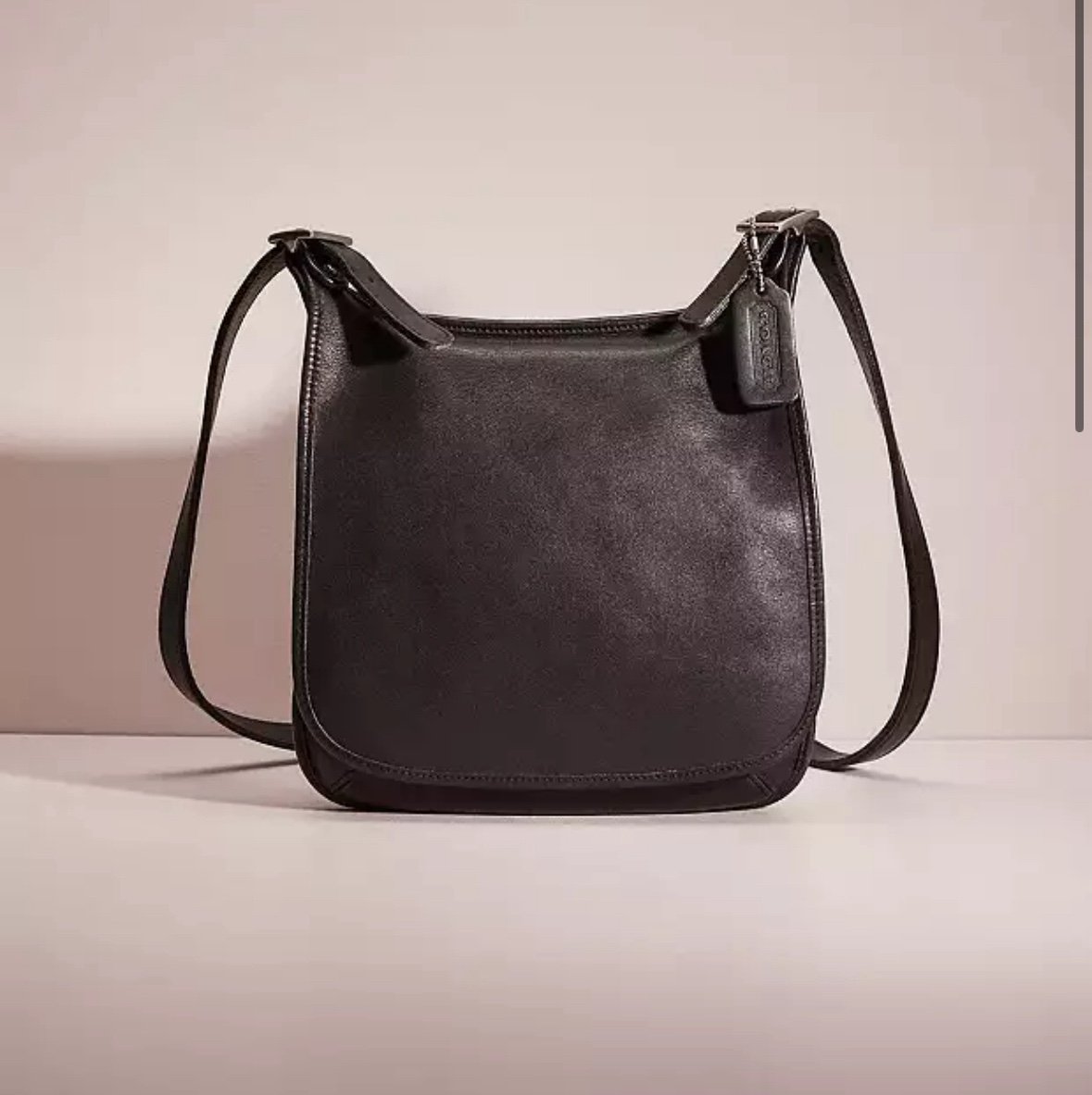 Coach grey vintage crossbody bag one closure new condition leather