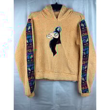 Disney The Emperors New Groove Kuzco Hoodie sz XS Sherpa Fleece Pullover EUC
