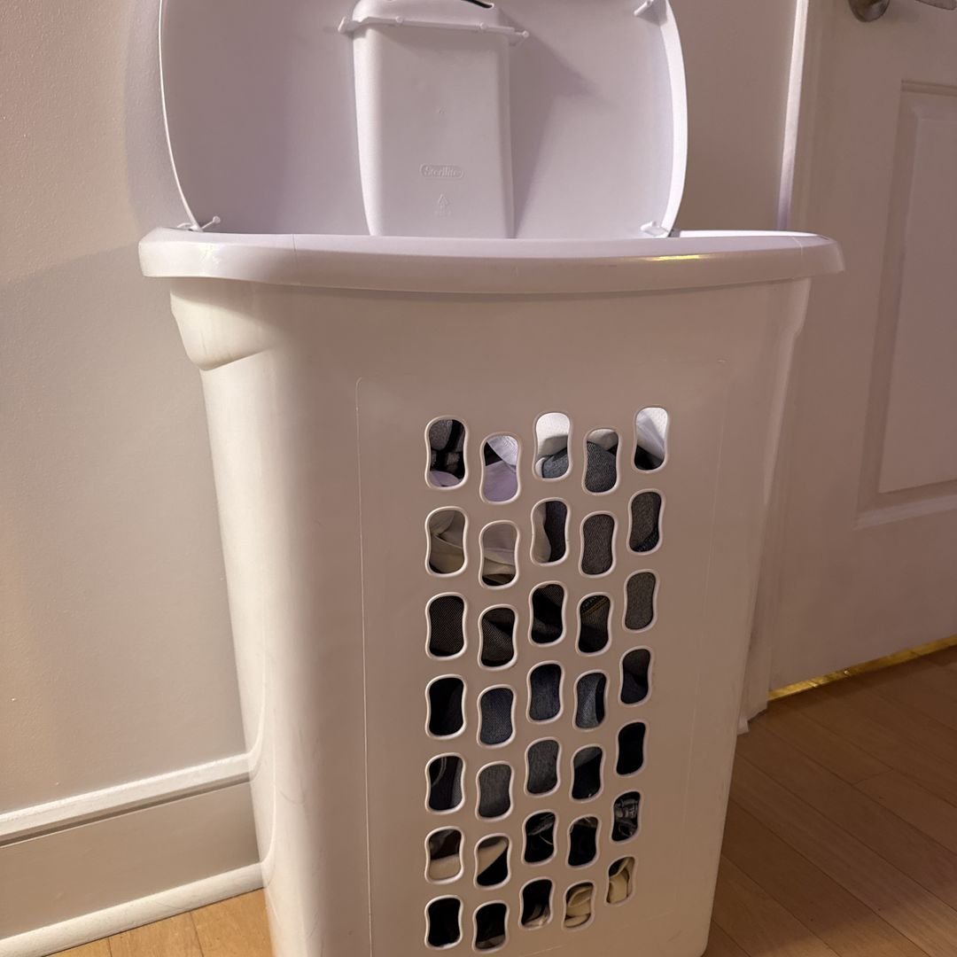 Amazon.com: Sterilite 1.75 Bushel Ultra Wheeled Laundry Basket, Handle and Whee