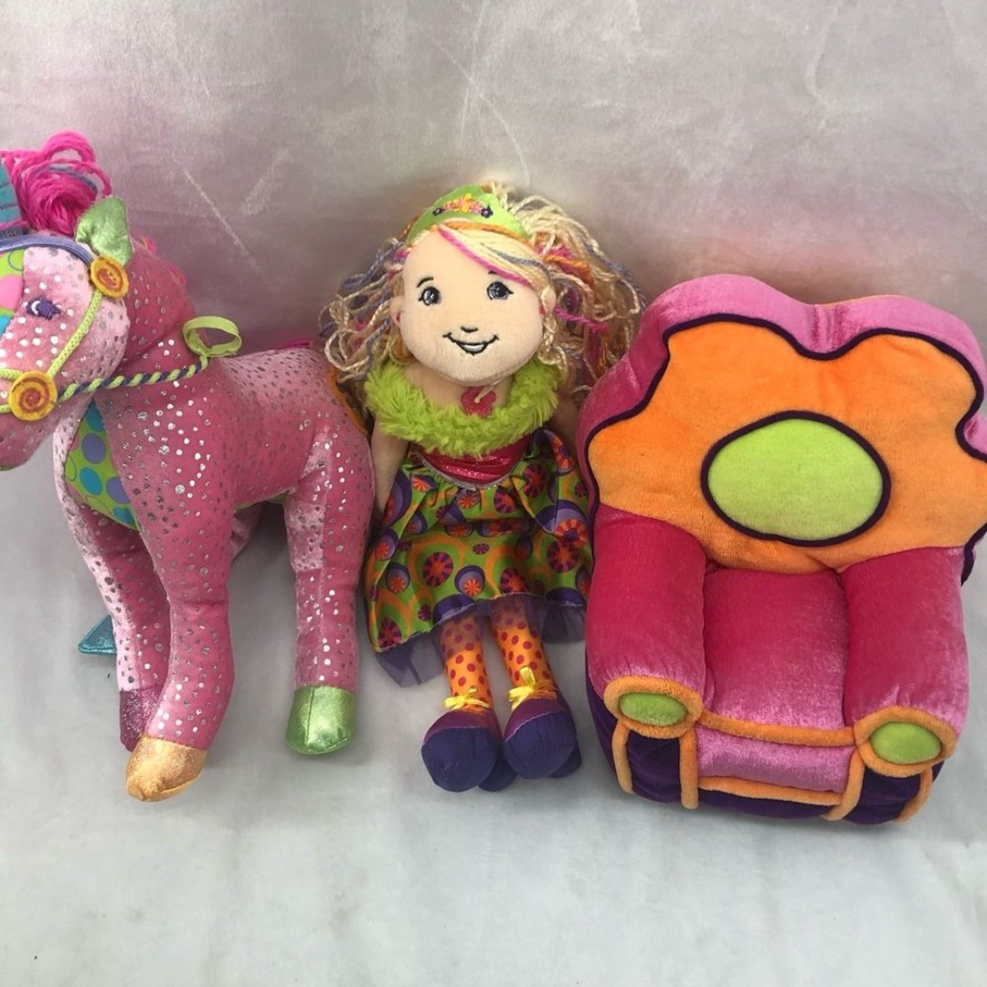 Groovy girls bundle unicorn doll & chair Colorful Plush Toys