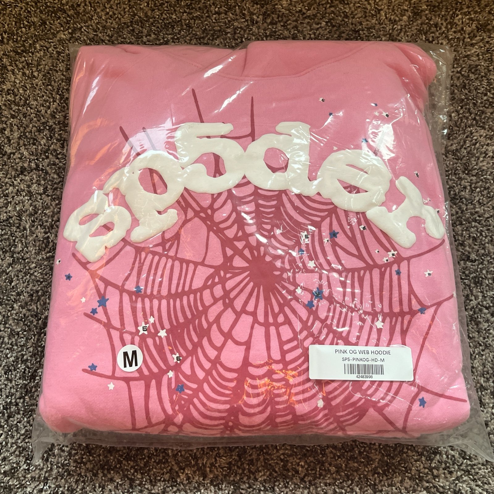 Sp5der Pink OG Web Hoodie
